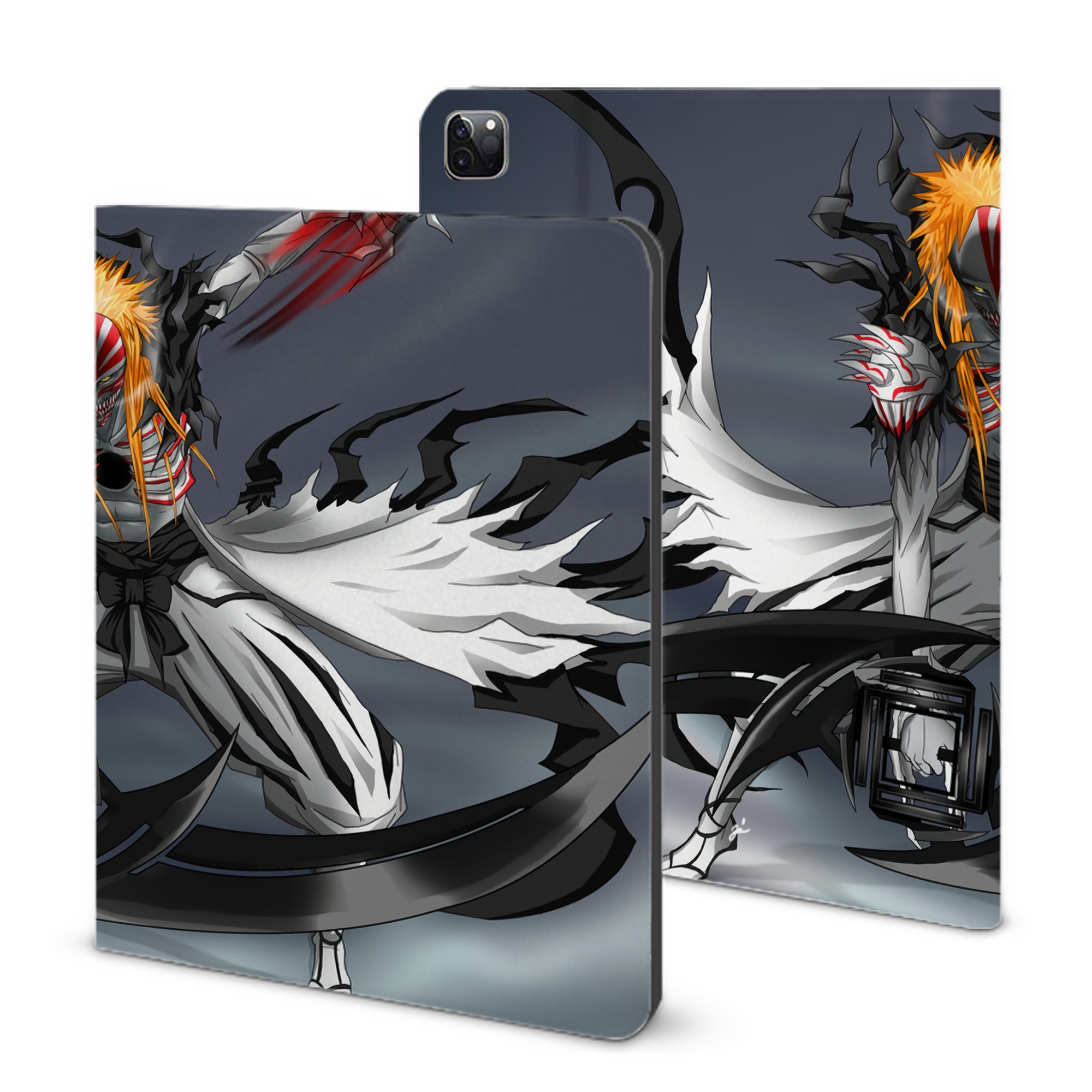 （画像用） ブリーチ BLEACH IPad ケース ブック型 PUレザー TPU 耐衝撃 軽量 薄型 ペン収納なし 全面保護 IPad 各モデル対応